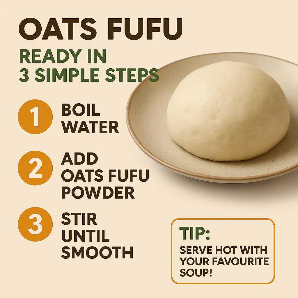 Africa Select Oats Fufu 1.5kg | Premium Oat-Based Fufu Flour for Healthy Swallow Meals