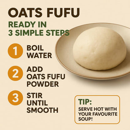Africa Select Oats Fufu 1.5kg | Premium Oat-Based Fufu Flour for Healthy Swallow Meals
