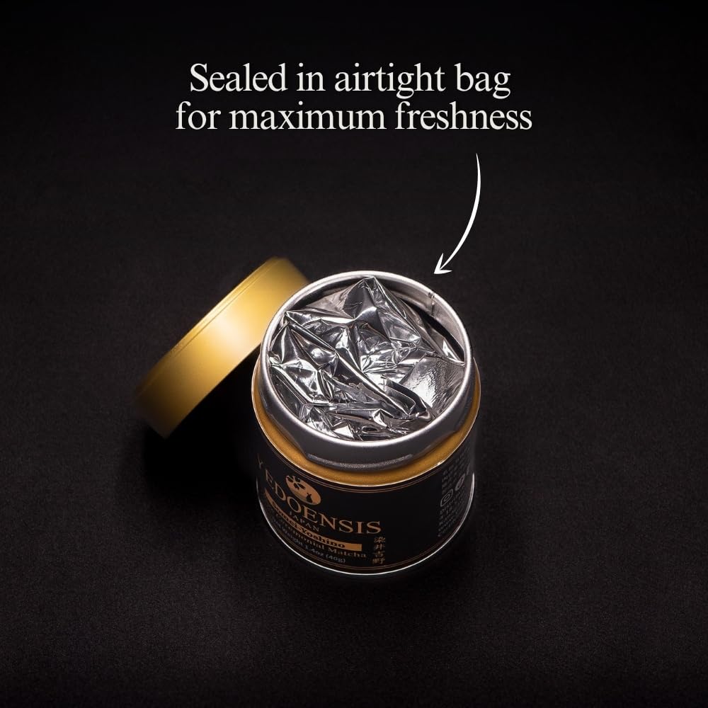 YEDOENSIS Pure Ceremonial Matcha "Somei-Yoshino" - Japanese Green Tea Ceremonial Matcha Powder, Vegan, Gluten-Free (40g)