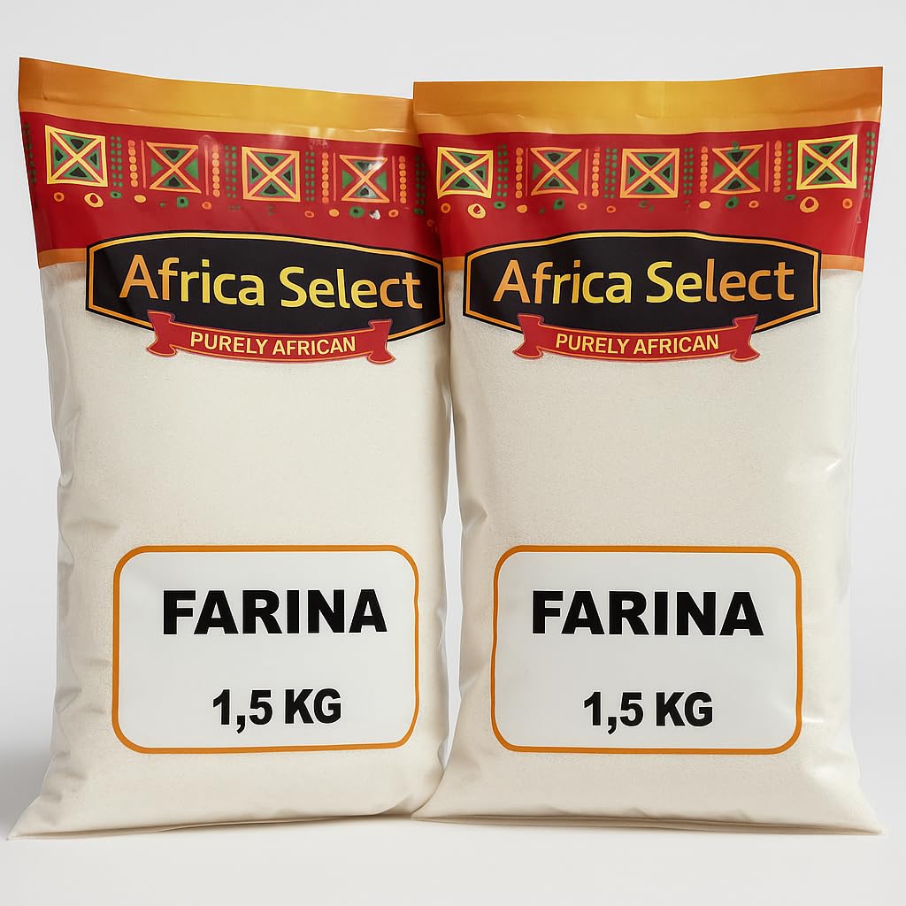 Africa Select Farina 1.5kg | Premium Potato Starch Cereal | Versatile for Traditional Porridge, Baking & Smooth Thickening | Authentic African Ingredient
