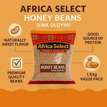 Africa Select Honey Beans (Oloyin) 4kg | Premium Sweet Nigerian Brown Beans for Cooking | Family Pack