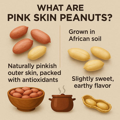 Africa Select Pink Skin Peanuts 1.5kg | Premium Raw Peanuts with Skin for Snacking, Roasting & Cooking