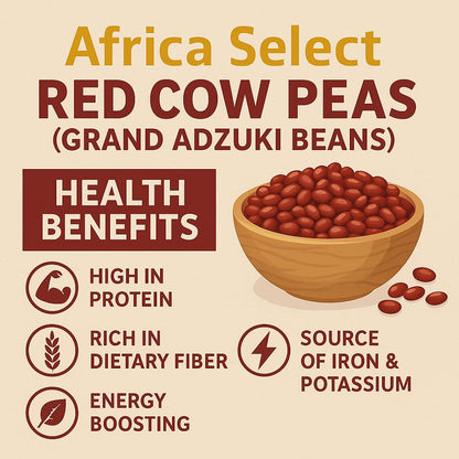 Africa Select Red Cow Peas 1.5kg | Premium Quality Legumes for Stews, Soups & Curries