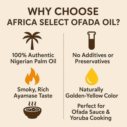 Africa Select Papa's Choice 1L Ofada Oil | Ayamase Bleached Palm Oil | Traditional Nigerian Cooking