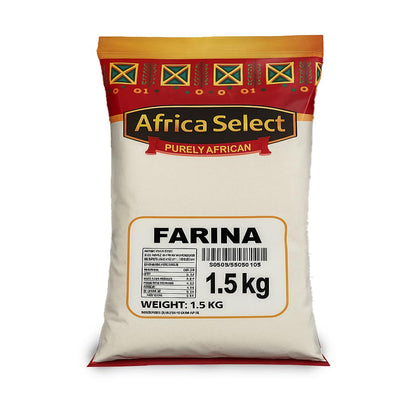 Africa Select Farina 1.5kg | Premium Potato Starch Cereal | Versatile for Traditional Porridge, Baking & Smooth Thickening | Authentic African Ingredient