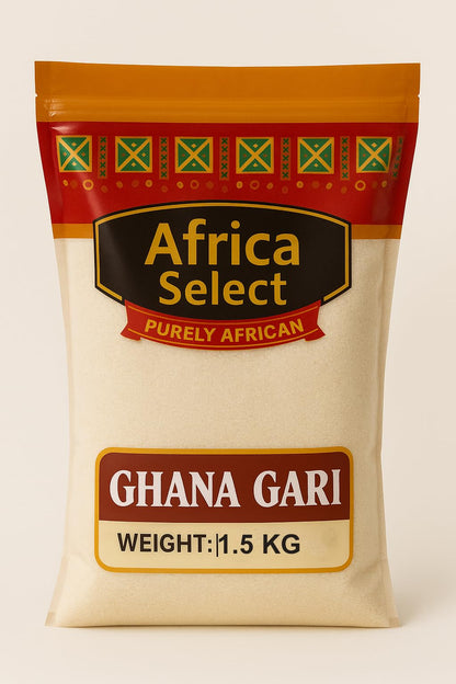 Africa Select Ghana Gari 1.5kg | Premium Fermented Cassava Granules for Eba, Fufu & African Cuisine