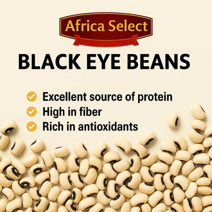 Africa Select Black Eye Beans 1.5kg | Premium Quality Beans for Stews, Soups & Salads