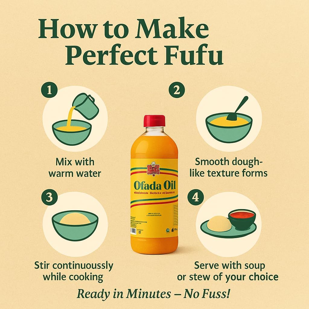 Africa Select Papa's Choice 1L Ofada Oil | Ayamase Bleached Palm Oil | Traditional Nigerian Cooking