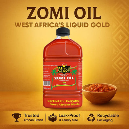 Africa Select Zomi Oil 500ml | No Added Colour | Spiced Palm Oil