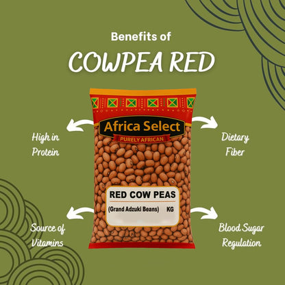 Africa Select Red Cow Peas 1.5kg | Premium Quality Legumes for Stews, Soups & Curries