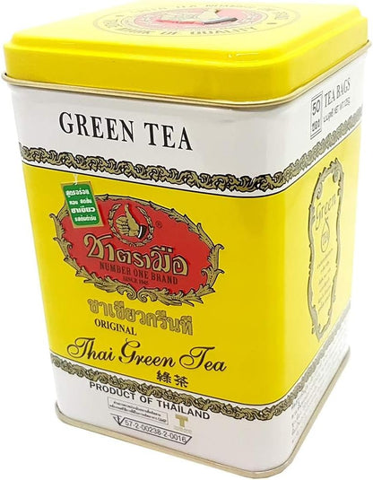 Chatramue Thai Green Tea Powder – 2.5g Tea Bags (Pack of 50) – Authentic Thai Flavor, Perfect for Hot or Iced Drinks