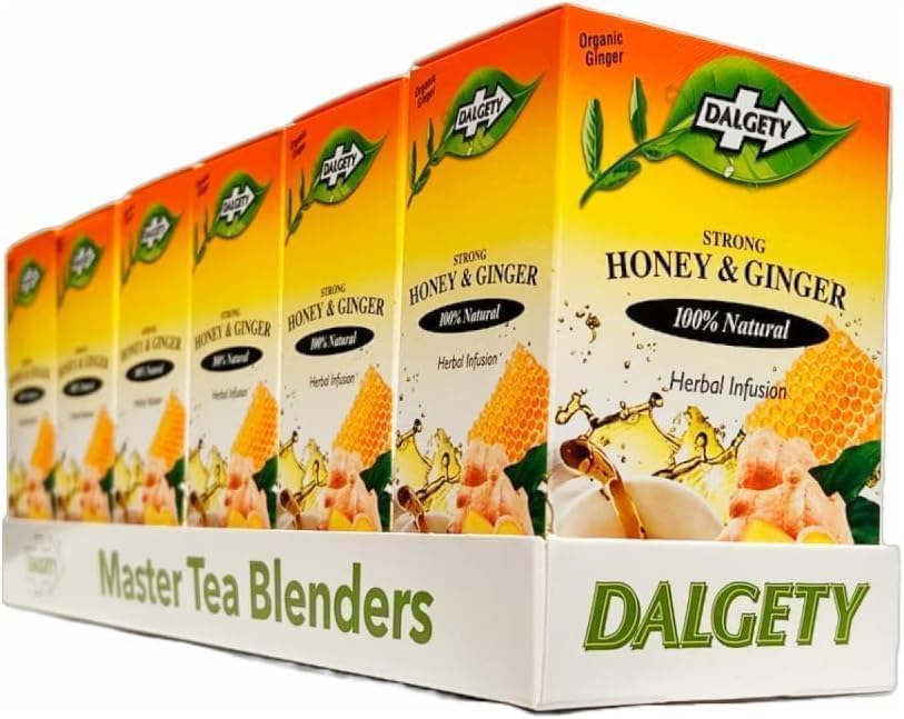 Dalgety Sorrel/Hibiscus & Ginger Herbal Infusion 3x45g Cartons (3 Pack) 100% Natural, Caffeine-Free Tea (Total 54 Teabags); Our Delicious Tea Builds the Immune System, Fights Fatigue & Boosts Energy