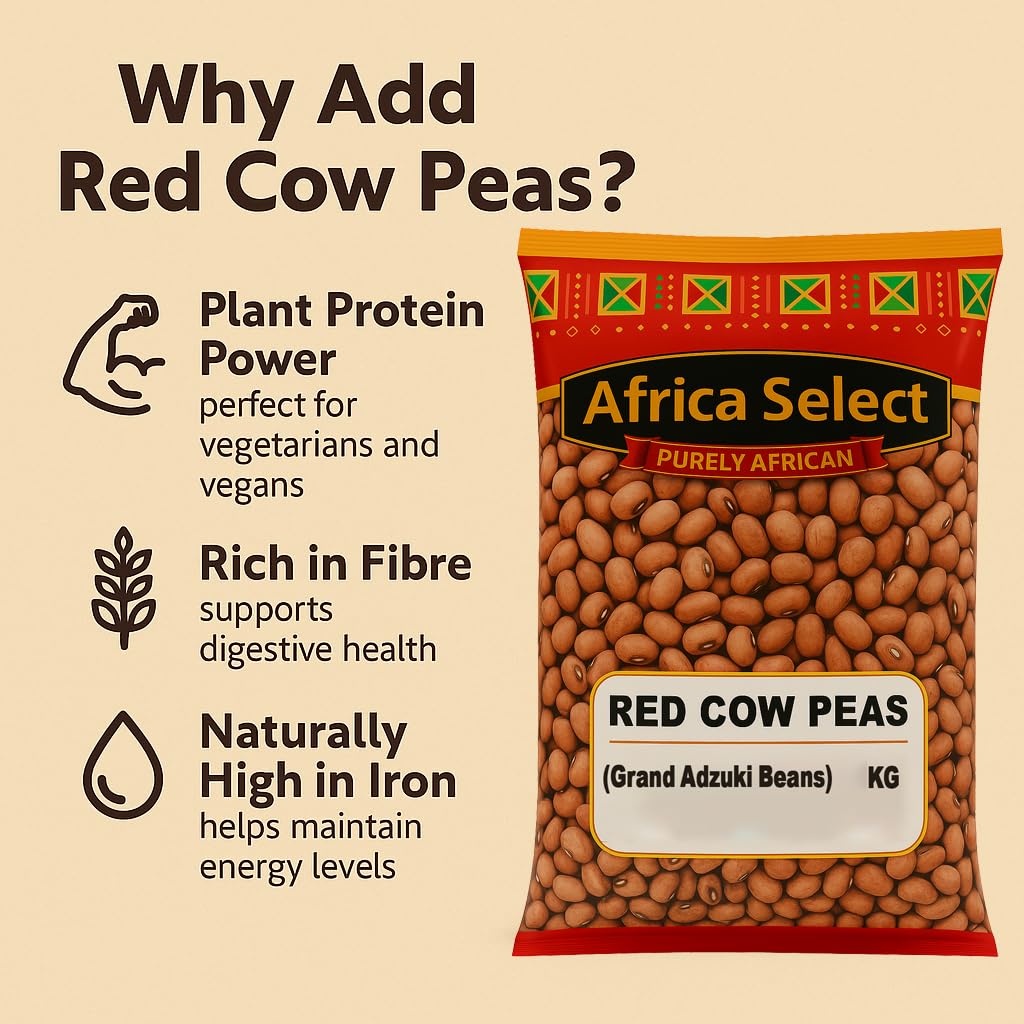 Africa Select Red Cow Peas 1.5kg | Premium Quality Legumes for Stews, Soups & Curries