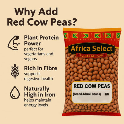 Africa Select Red Cow Peas 1.5kg | Premium Quality Legumes for Stews, Soups & Curries