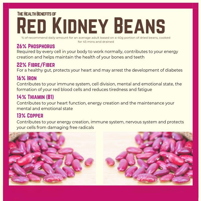 Africa Select Red Kidney Beans 3kg | Premium Quality Beans for Chilli, Stews & Salads | Family Pack