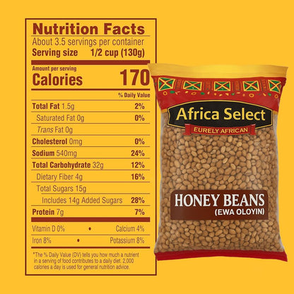 Africa Select Honey Beans (Oloyin) 4kg | Premium Sweet Nigerian Brown Beans for Cooking | Family Pack