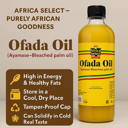 Africa Select Papa's Choice 1L Ofada Oil | Ayamase Bleached Palm Oil | Traditional Nigerian Cooking