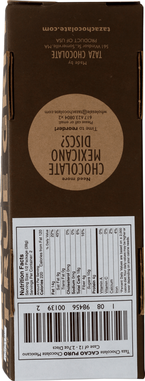 Taza Chocolate Cacao Puro, Drk Choc, 70% Cacao (12x2.7 OZ)-1