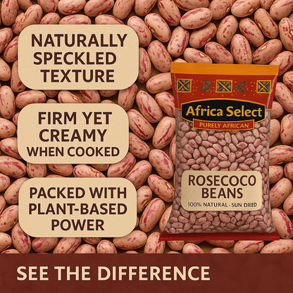Africa Select Rosecoco Beans 1.5kg | Premium Speckled Beans for Stews, Soups & Salads