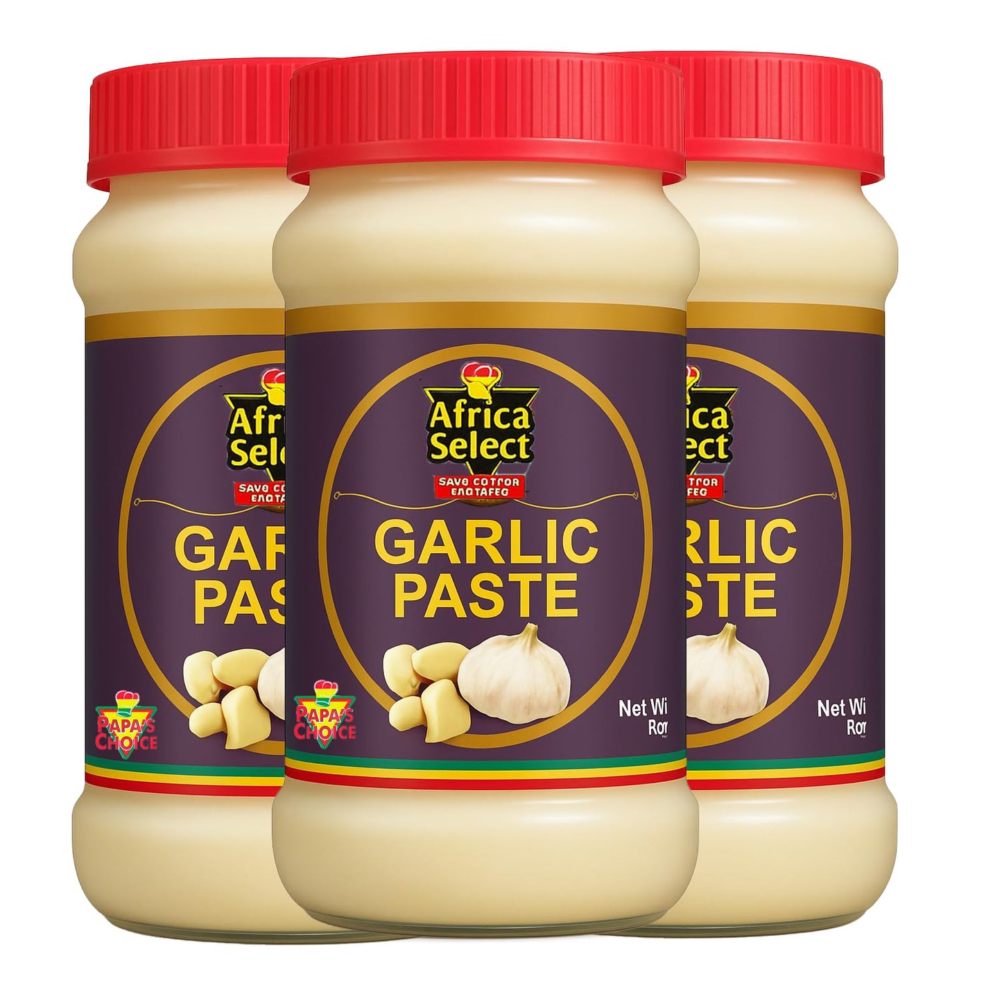 Africa Select Papa's Choice Garlic Paste 1kg | Ready-to-Use Fresh Garlic for Cooking