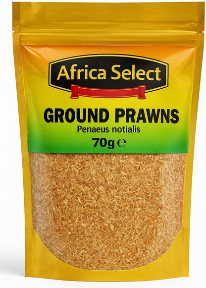 Africa Select Ground Dried Prawns 4x 70g | Penaeus notialis Powder | Umami Seasoning 280g