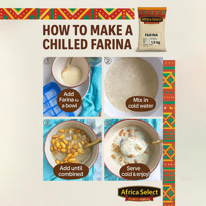 Africa Select Farina 1.5kg | Premium Potato Starch Cereal | Versatile for Traditional Porridge, Baking & Smooth Thickening | Authentic African Ingredient