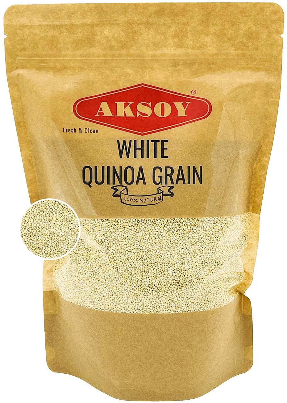 White Quinoa 5KG | Whole Grain Quinoa - Ready to Cook Food for Oats and Seeds Recipes - Nutritious Meal with Essential Vitamins, Protein, and Fiber, Perfect for Salads