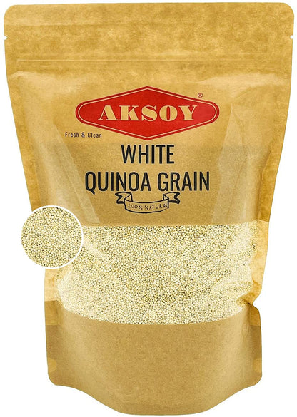 White Quinoa 5KG | Whole Grain Quinoa - Ready to Cook Food for Oats and Seeds Recipes - Nutritious Meal with Essential Vitamins, Protein, and Fiber, Perfect for Salads