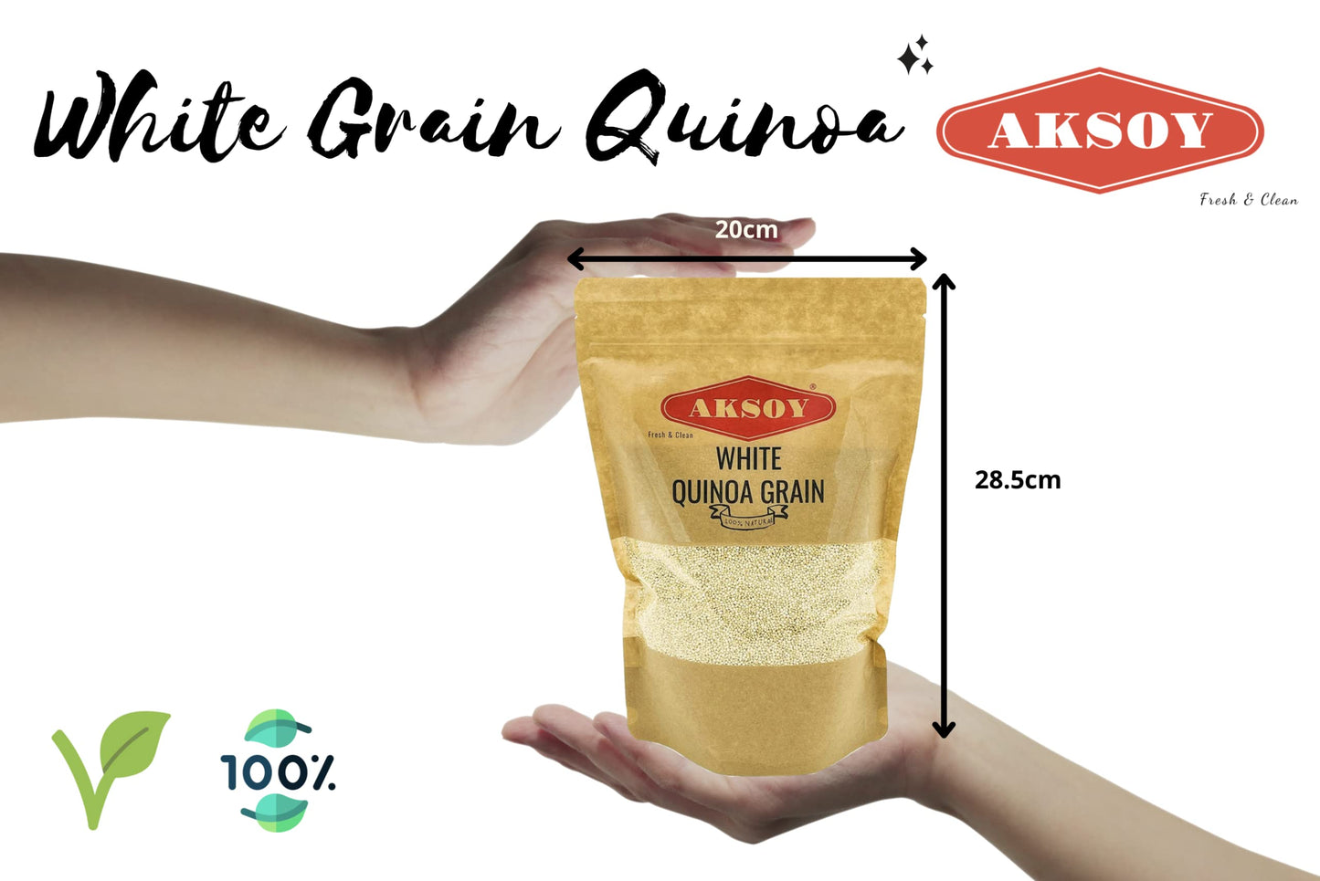 White Quinoa 5KG | Whole Grain Quinoa - Ready to Cook Food for Oats and Seeds Recipes - Nutritious Meal with Essential Vitamins, Protein, and Fiber, Perfect for Salads