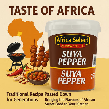Africa Select Suya Pepper 250g | Authentic West African BBQ Spice Blend