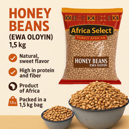 Africa Select Honey Beans (Oloyin) 4kg | Premium Sweet Nigerian Brown Beans for Cooking | Family Pack