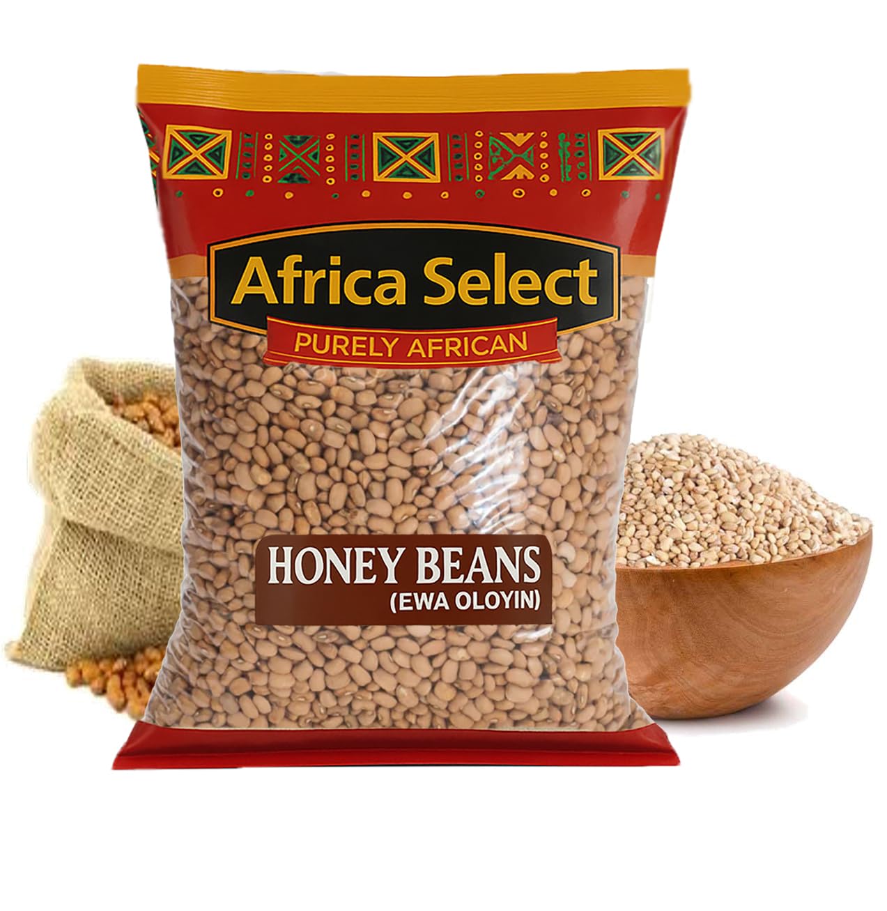 Africa Select Honey Beans (Oloyin) 4kg | Premium Sweet Nigerian Brown Beans for Cooking | Family Pack