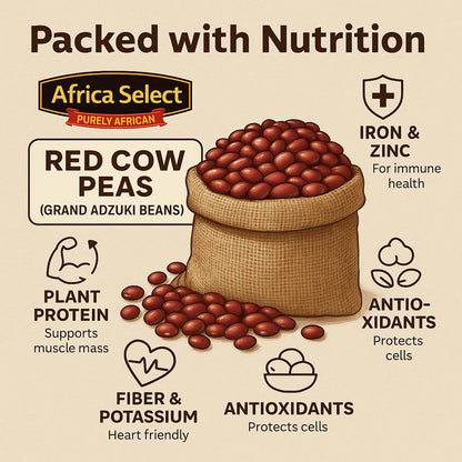 Africa Select Red Cow Peas 1.5kg | Premium Quality Legumes for Stews, Soups & Curries