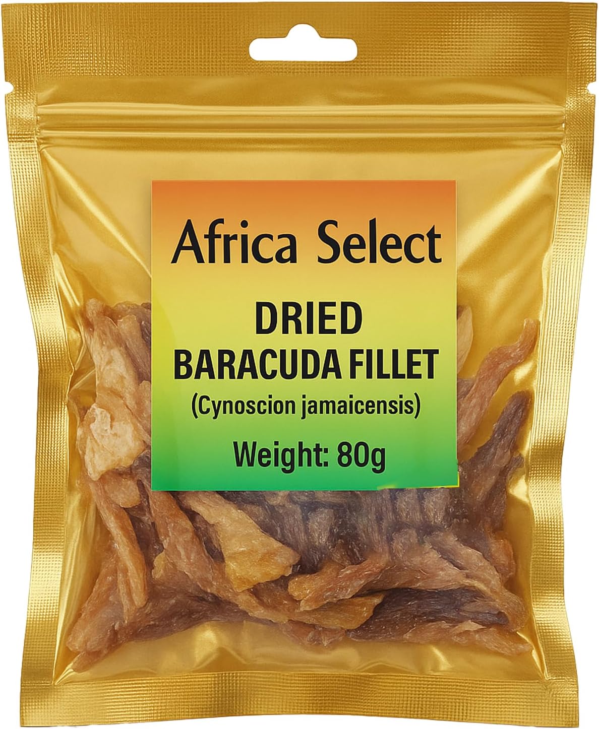 Africa Select 2 pack of Dried Barracuda Fillet 2x 80g | Wild-Caught Fish Snack | Rich in Protein | Traditional African Delicacy 160G