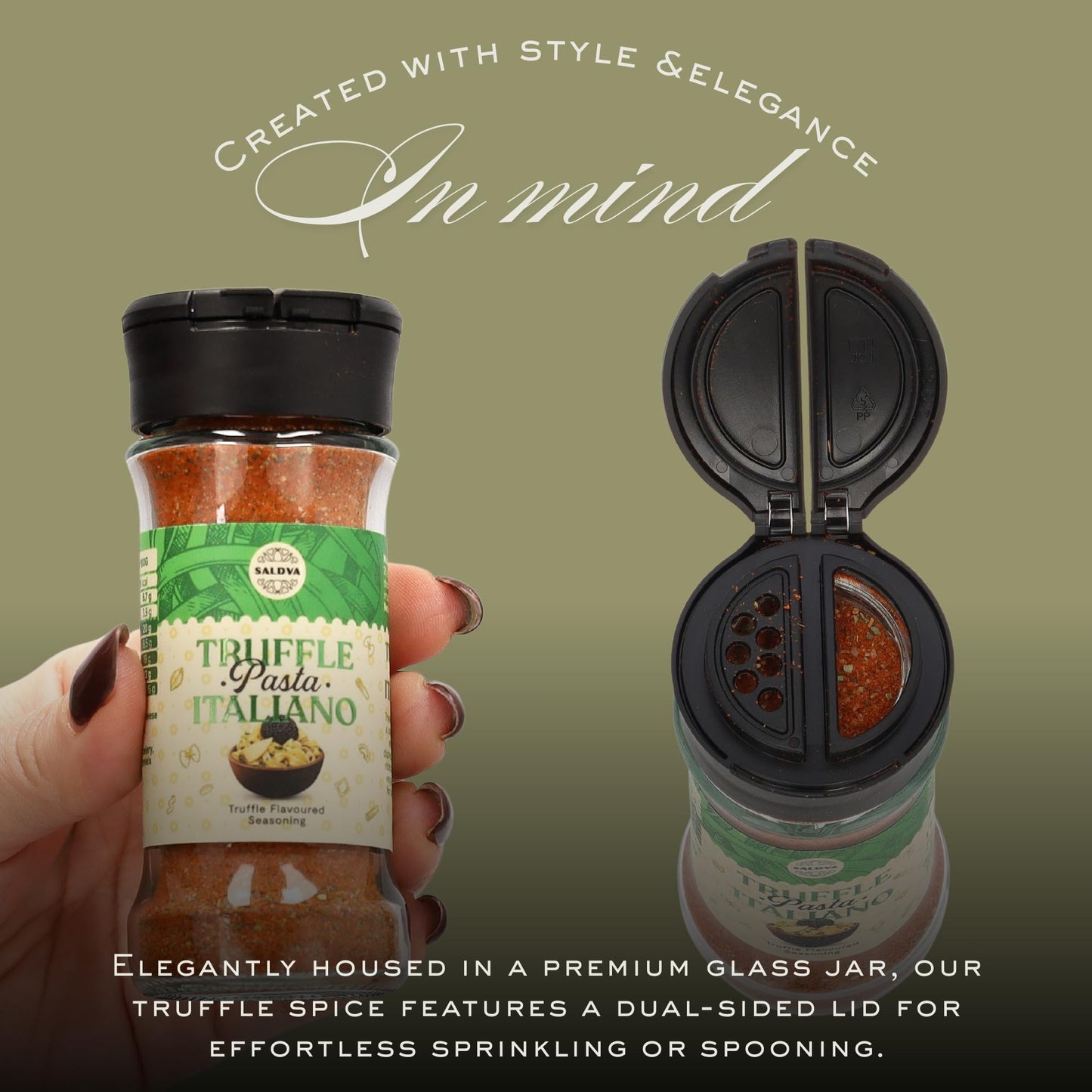 Premium Truffle Steak & BBQ Rub – Limited Edition Gourmet Seasoning – Infused with Truffles for Luxurious Flavour – Unique Blend of Spices - Large Jar (200g)