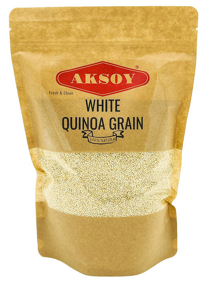 White Quinoa 5KG | Whole Grain Quinoa - Ready to Cook Food for Oats and Seeds Recipes - Nutritious Meal with Essential Vitamins, Protein, and Fiber, Perfect for Salads