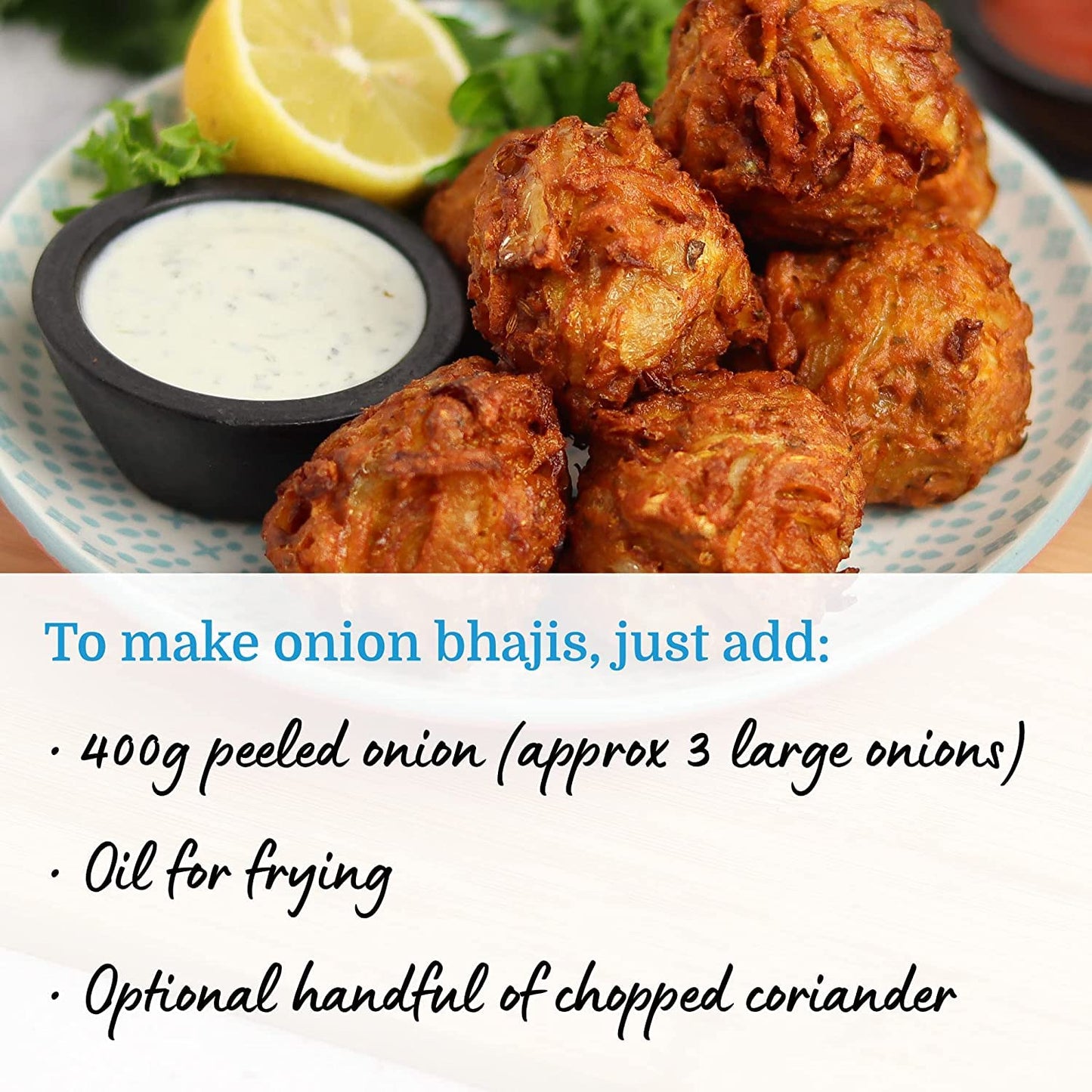 Onion Bhaji Mix | 1 x 80g Pack | Make Restaurant Quality Onion Bhajis in 20 Minutes | Makes 12 Bhajis | East at Home