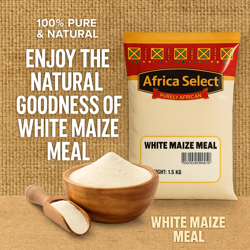 Africa Select White Maize Meal 1.5kg | Premium Maize Flour for Sadza, Ugali, Nshima & Traditional African Dishes