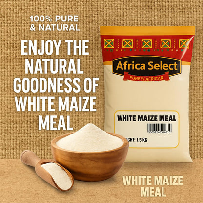 Africa Select White Maize Meal 1.5kg | Premium Maize Flour for Sadza, Ugali, Nshima & Traditional African Dishes
