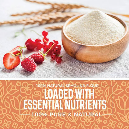 Africa Select 1.5kg Fine Semolina - Smooth Durum Wheat for Semovita, Fufu and Nigerian Cuisine