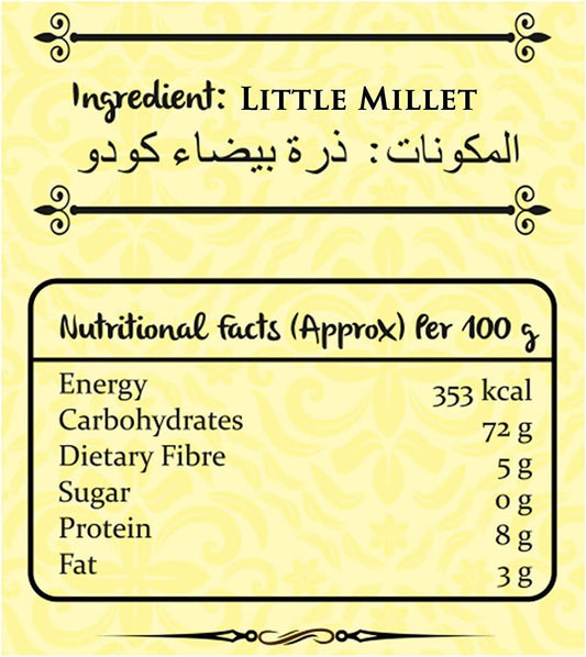 Manna Millets - Natural Grains Combo Pack of 4 | Kodo 500g, Little 500g, Proso 500g, Barnyard 500g | Nutrient Powerhouse, High Protein & 100% More Fibre Than Rice