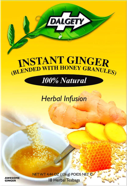 Dalgety Sorrel/Hibiscus & Ginger Herbal Infusion 3x45g Cartons (3 Pack) 100% Natural, Caffeine-Free Tea (Total 54 Teabags); Our Delicious Tea Builds the Immune System, Fights Fatigue & Boosts Energy