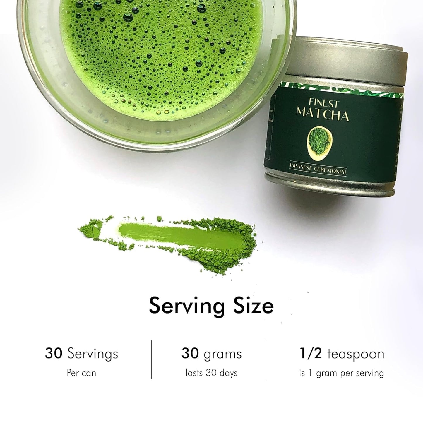 Heapwell Matcha Powder - 50g | High Grade Japanese Premium Green Tea Powder | Great Taste Award Winner | Perfect for Tea, Lattes & Smoothies | Contains L-Theanine & Antioxidants | Vegan & Gluten-Free