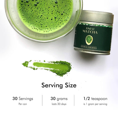 Heapwell Matcha Powder - 50g | High Grade Japanese Premium Green Tea Powder | Great Taste Award Winner | Perfect for Tea, Lattes & Smoothies | Contains L-Theanine & Antioxidants | Vegan & Gluten-Free