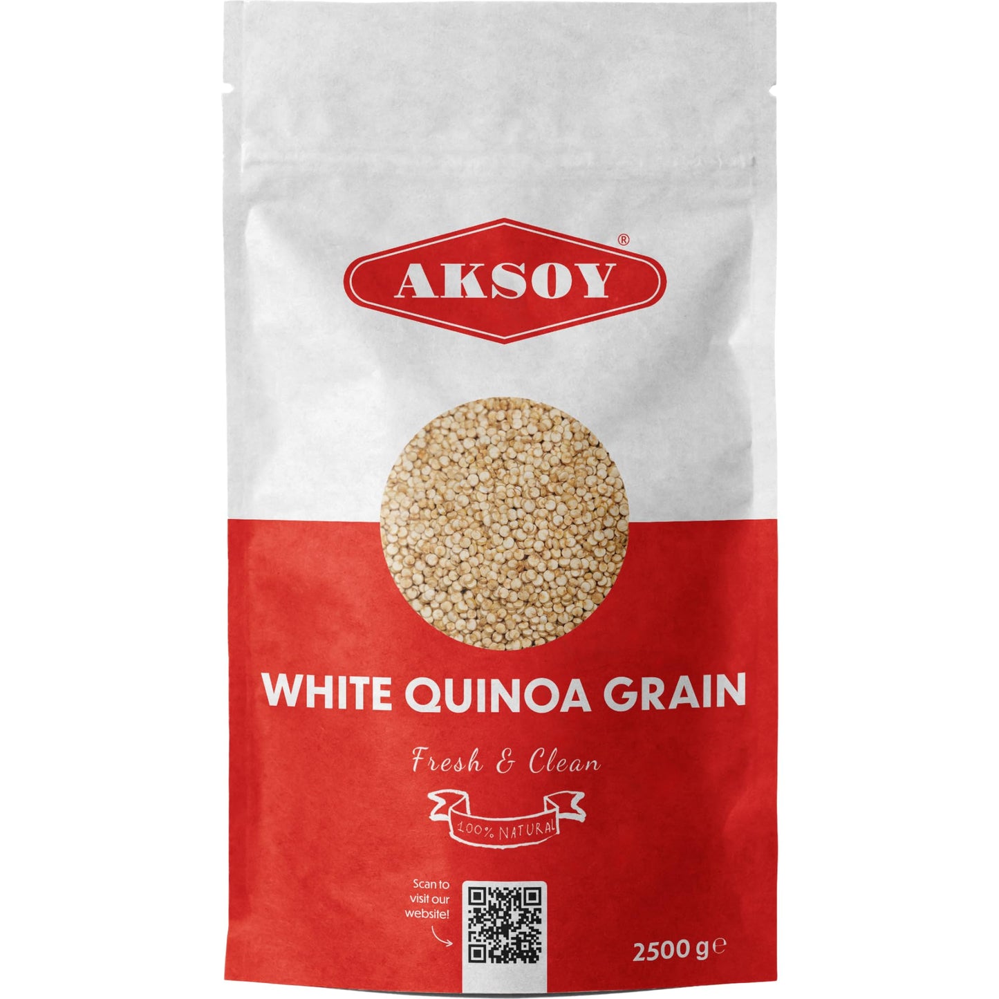 White Quinoa 5KG | Whole Grain Quinoa - Ready to Cook Food for Oats and Seeds Recipes - Nutritious Meal with Essential Vitamins, Protein, and Fiber, Perfect for Salads