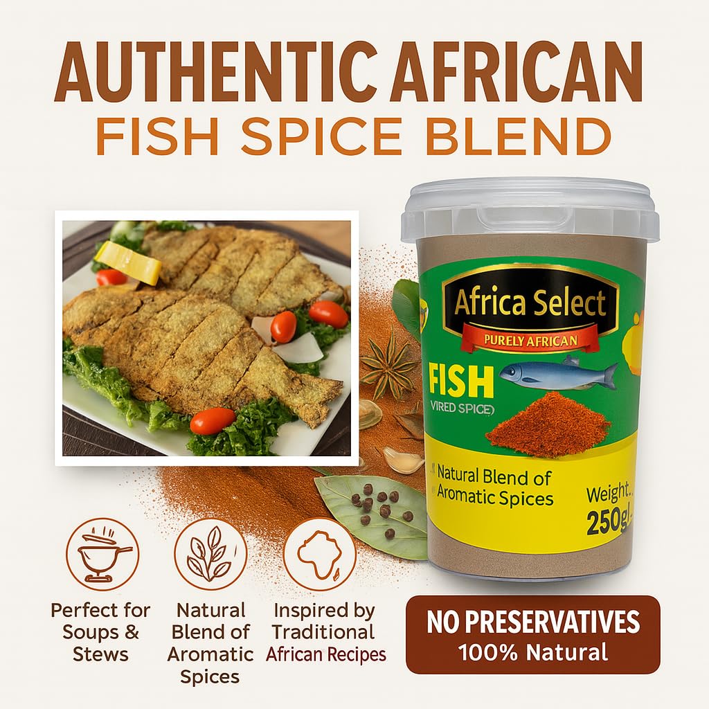 Africa Select Fish Mixed Spice 250g | Flavourful Seasoning Blend for Seafood Dishes