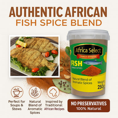 Africa Select Fish Mixed Spice 250g | Flavourful Seasoning Blend for Seafood Dishes