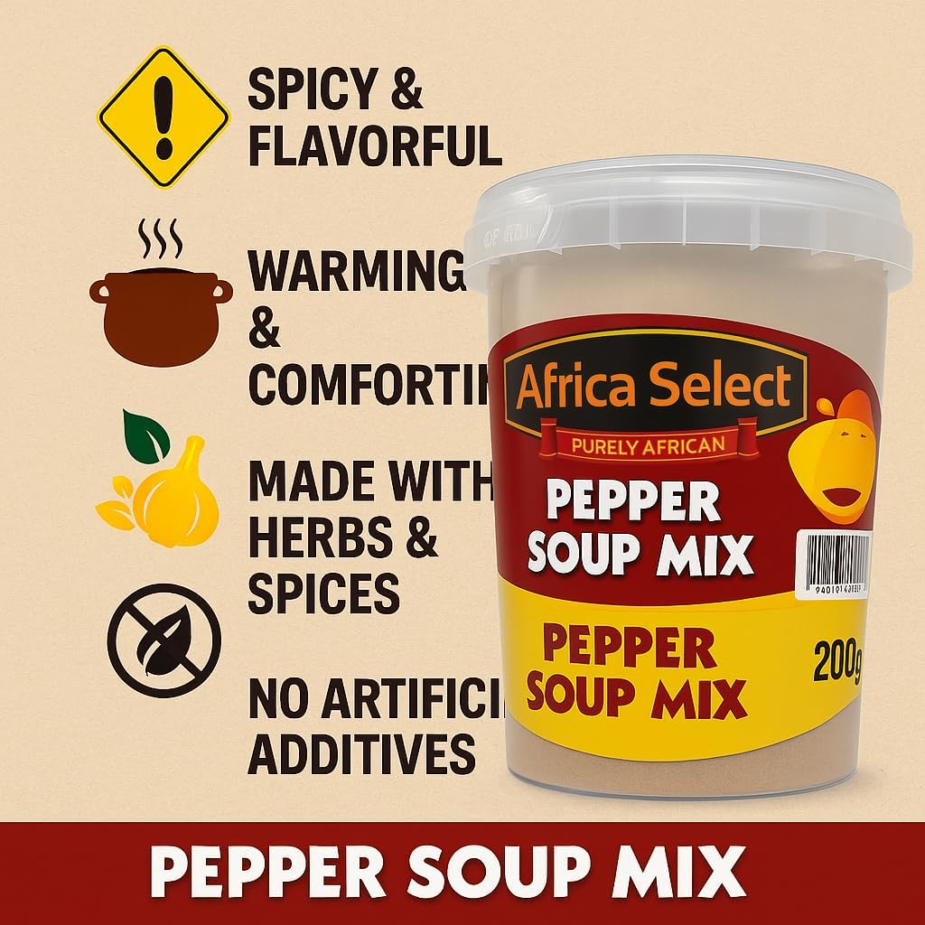 Africa Select Pepper Soup Mix 200g | Authentic West African Seasoning Blend