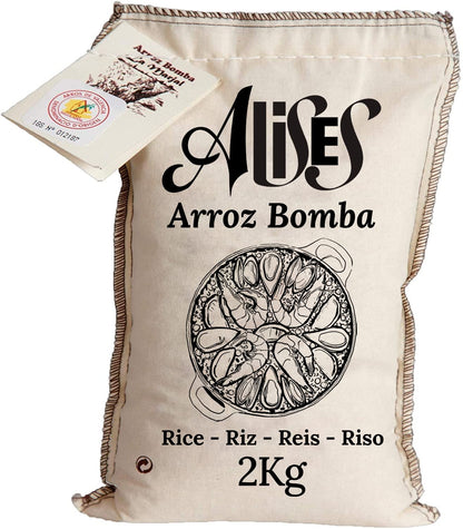 Alises - 1 Kg Paella Rice Bahia D.O. Valencia - Arroz Bahia, Spanish Premium Rice for Paella