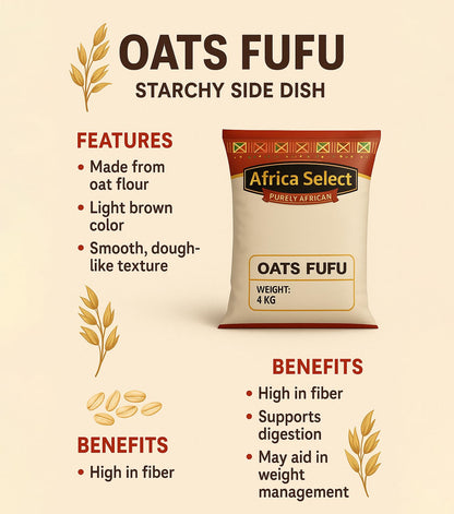 Africa Select Oats Fufu 1.5kg | Premium Oat-Based Fufu Flour for Healthy Swallow Meals
